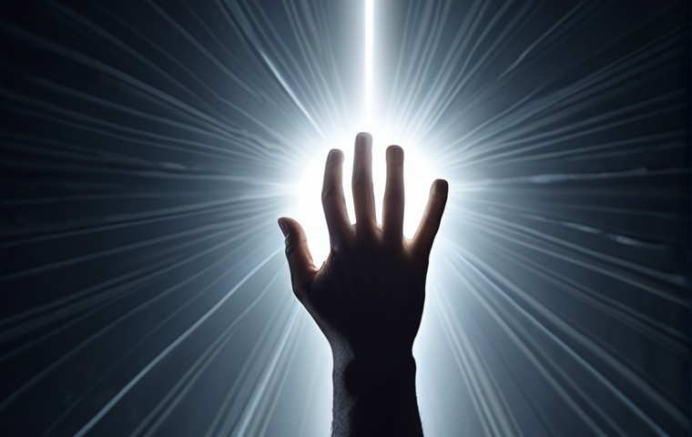 **A person reaching out from darkness (representing addiction) towards a bright light shining from above (representing God/faith).** (This visualizes the journey from addiction to faith and hope).