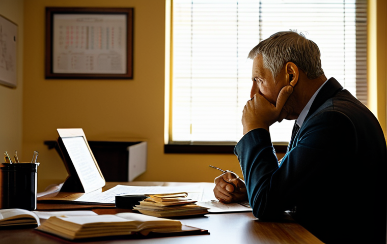 기독교와 경제 문제 - **Prompt 1: Serene Resolve Amidst Financial Storm**
* **Description:** A contemplative figure,...