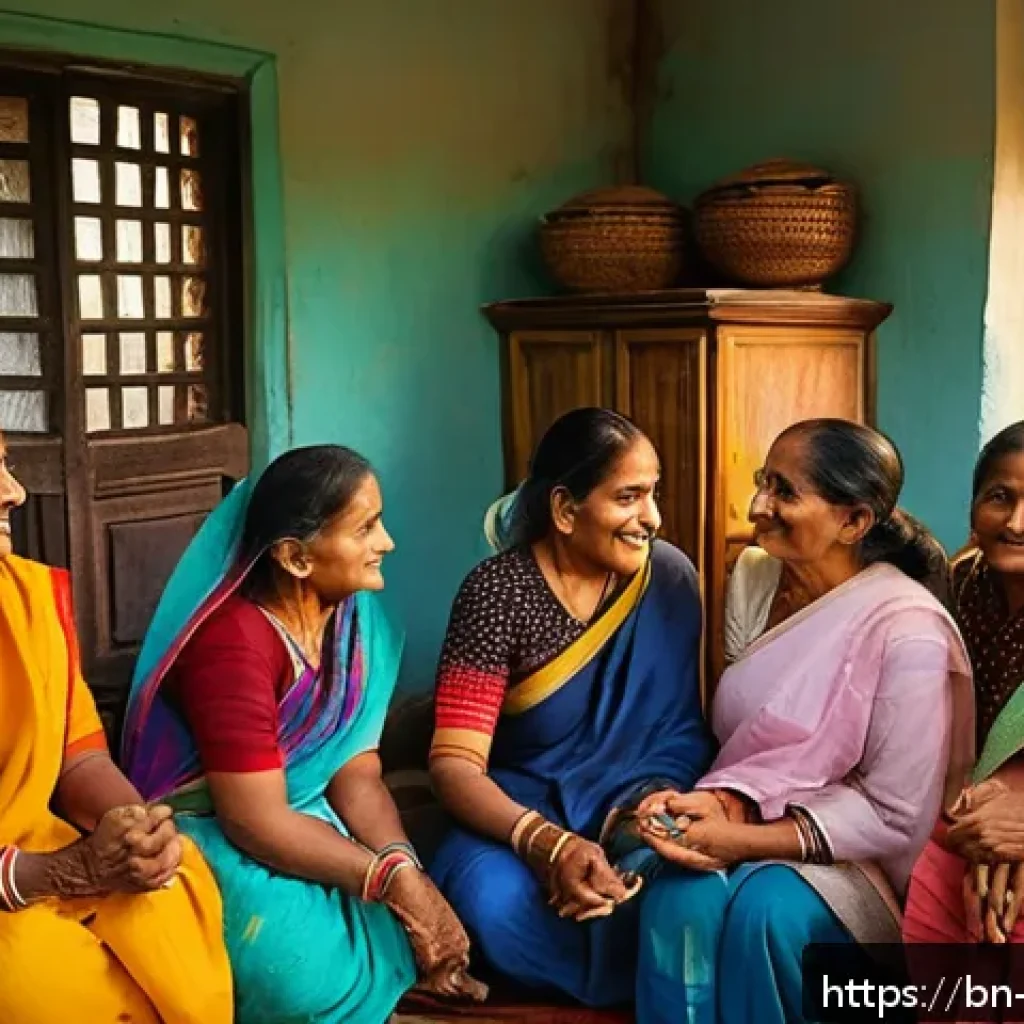 기독교와 세계 평화 - A warm, vibrant scene depicting a diverse Bengali family gathered in a cozy traditional home setting...