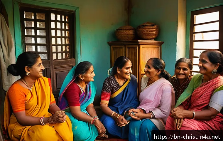 기독교와 세계 평화 - A warm, vibrant scene depicting a diverse Bengali family gathered in a cozy traditional home setting...