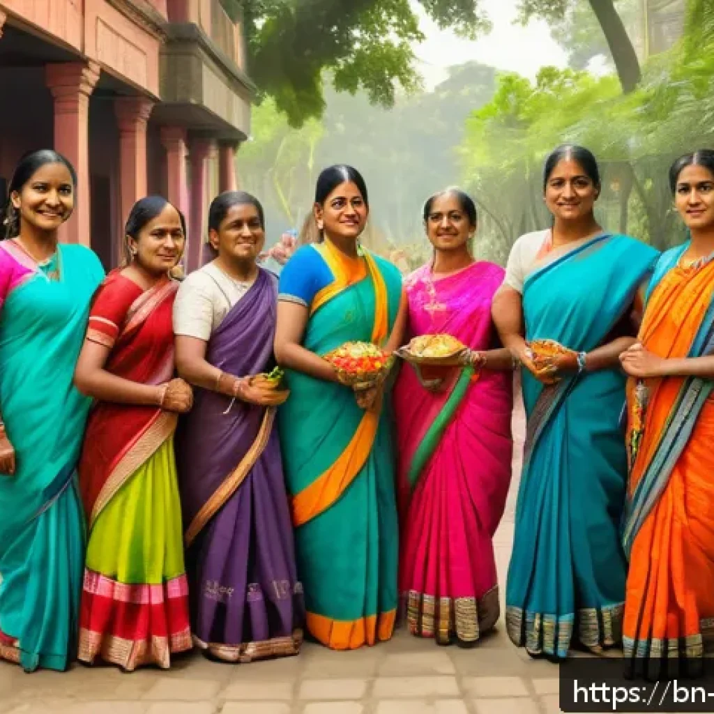 십계명과 기독교 윤리 - A serene scene depicting a diverse group of Bengali people in a vibrant community setting, showing m...